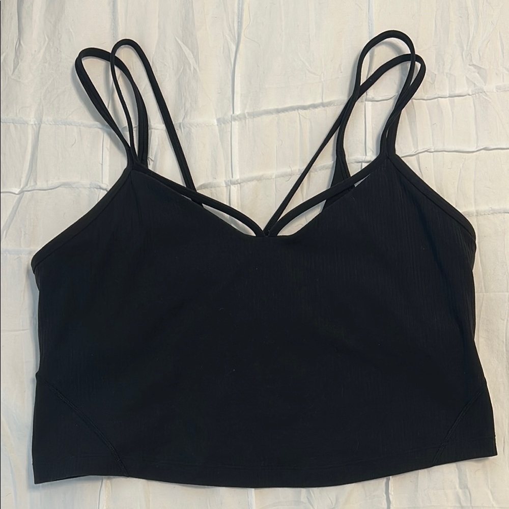 Black Strappy Crop Top